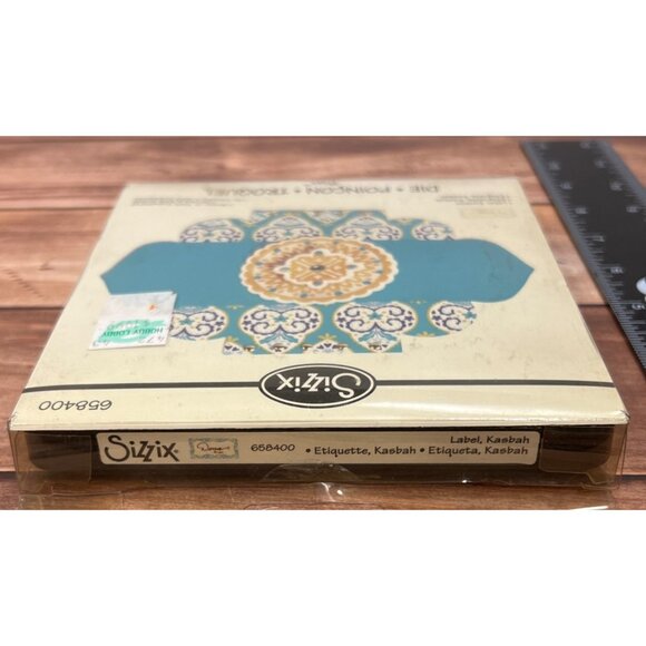 Used Once Sizzix Bigz Label Kasbah Die by Dena Designs 658400 - Picture 3 of 3